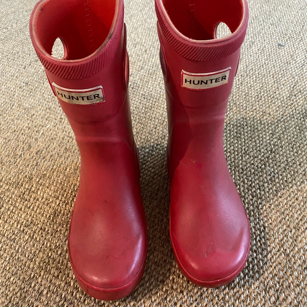 HUNTER KIDS RAIN BOOTS - RED